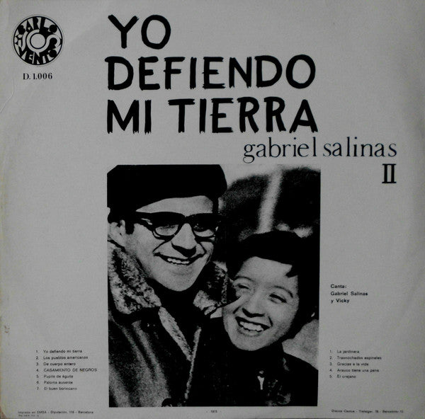 Gabriel Salinas : Yo Defiendo Mi Tierra (LP, Album)