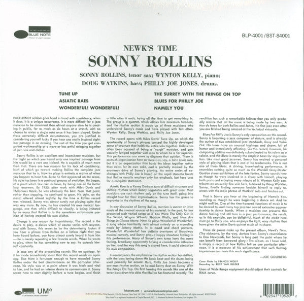 Sonny Rollins : Newk's Time (LP, Album, RE, RM)