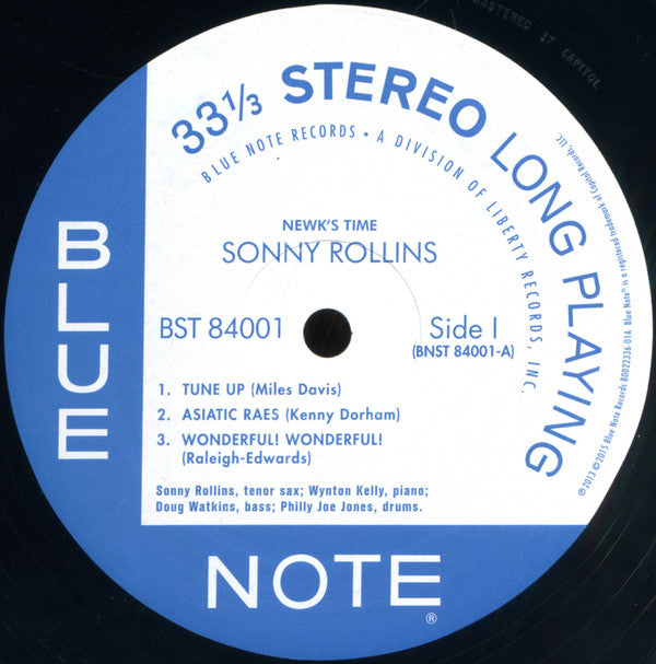 Sonny Rollins : Newk's Time (LP, Album, RE, RM)