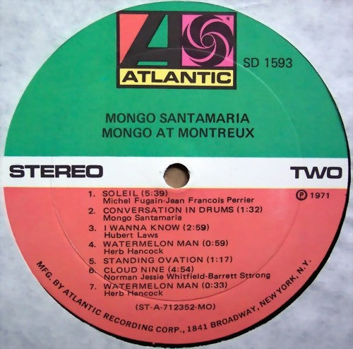 Mongo Santamaria : Mongo At Montreux (LP, Album, MO)