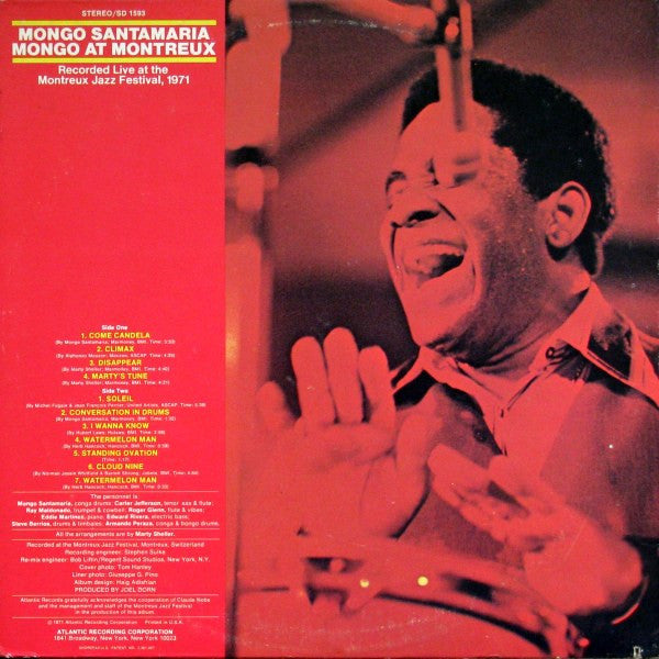 Mongo Santamaria : Mongo At Montreux (LP, Album, MO)