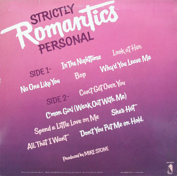 The Romantics : Strictly Personal (LP, Album)