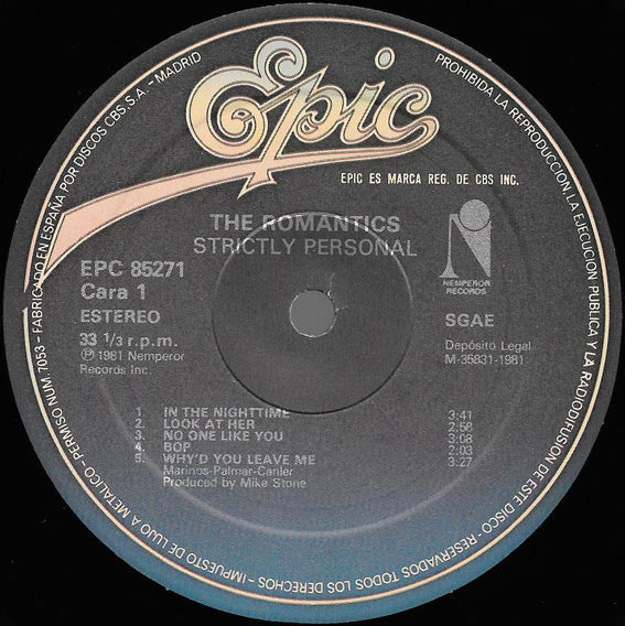 The Romantics : Strictly Personal (LP, Album)