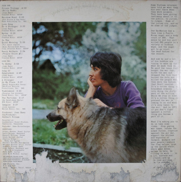 Joan Baez : Come From The Shadows (LP, Album, Pit)