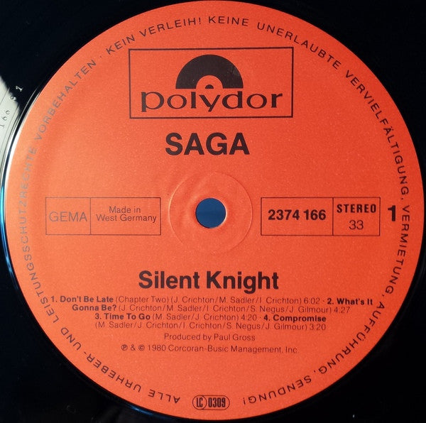 Saga (3) : Silent Knight (LP, Album, RP)