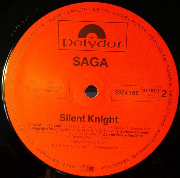 Saga (3) : Silent Knight (LP, Album, RP)