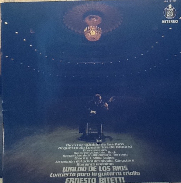 Ernesto Bitetti, Waldo De Los Rios : Concierto Para La Guitarra Criolla (LP, Album, RE)