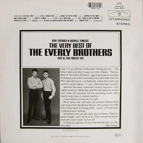The Everly Brothers* : The Very Best Of The Everly Brothers (LP, Album, RE)