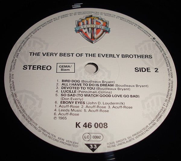The Everly Brothers* : The Very Best Of The Everly Brothers (LP, Album, RE)