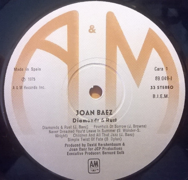 Joan Baez : Diamonds & Rust (LP, Album)