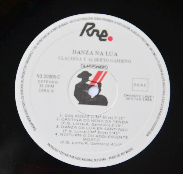 Federico García Lorca ·  Claudina y Alberto Gambino : Danza Na Lua (Seis Poemas Galegos) (LP, Album)