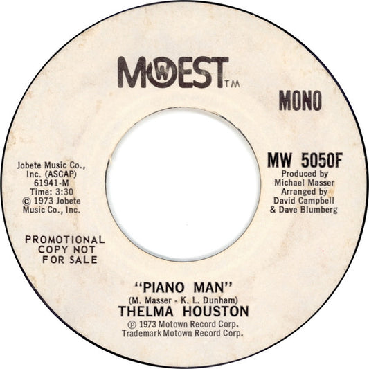Thelma Houston : Piano Man (7", Mono, Promo)