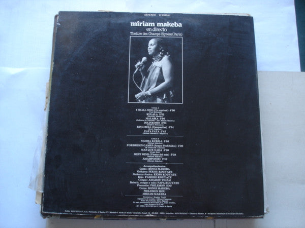 Miriam Makeba : En Directo - Theatre Des Champs Elysees (Paris) (LP, Album)