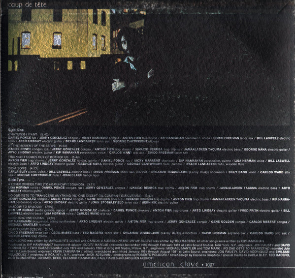 Kip Hanrahan : Coup De Tête (LP, Album)