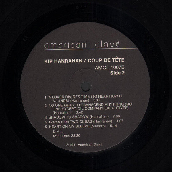 Kip Hanrahan : Coup De Tête (LP, Album)