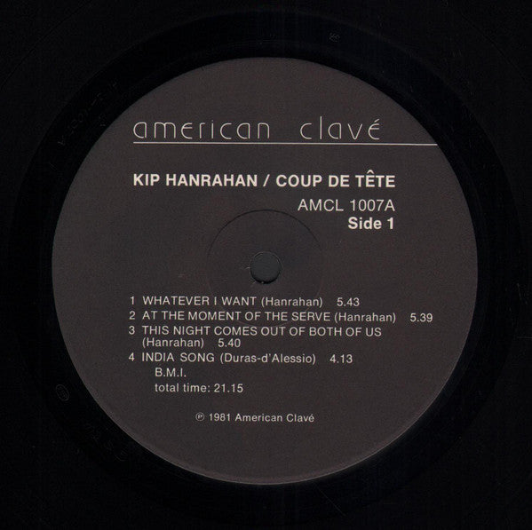 Kip Hanrahan : Coup De Tête (LP, Album)