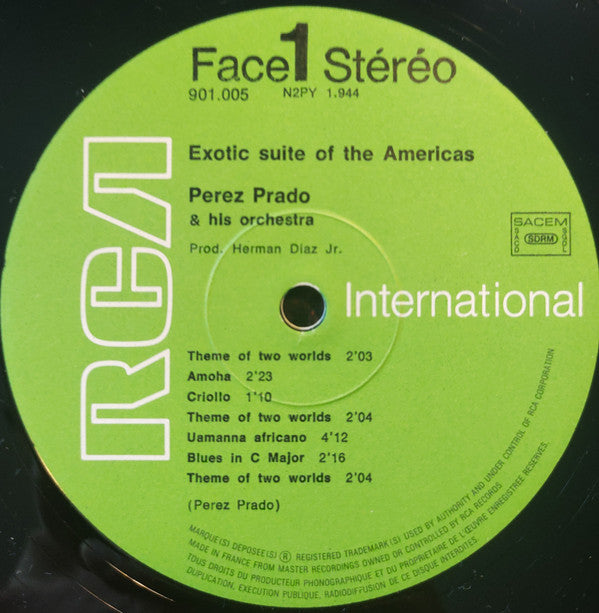 Perez Prado And His Orchestra : Exotic Suite Of The Americas (LP, Album, RE)
