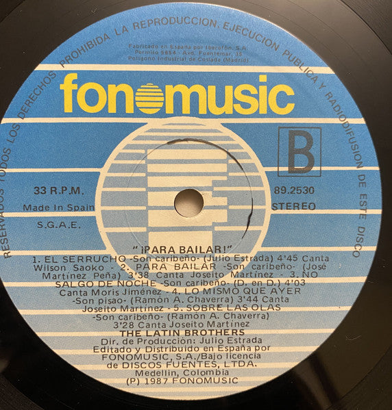 The Latin Brothers : Para Bailar (LP, Album)