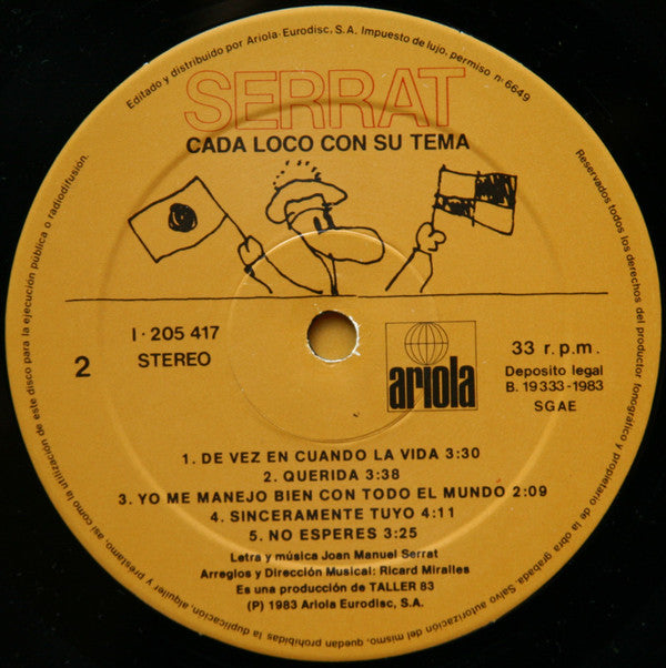 Serrat* : Cada Loco Con Su Tema (LP, Album, Gat)