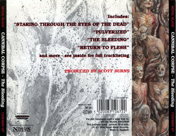 Cannibal Corpse : The Bleeding (CD, Album)