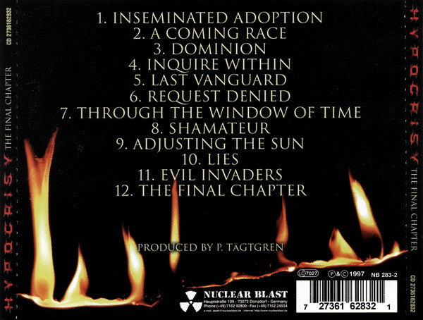 Hypocrisy : The Final Chapter (CD, Album)