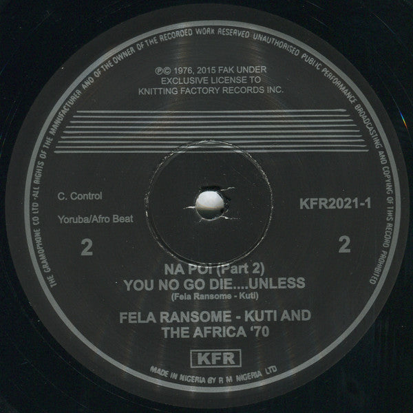 Fela Ransome-Kuti* & The Africa '70* : Na Poi (LP, Album, RE)