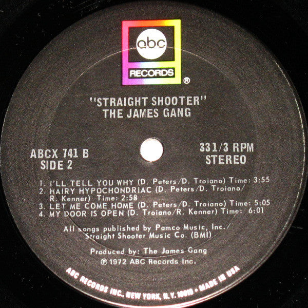 James Gang : Straight Shooter (LP, Album, Ter)