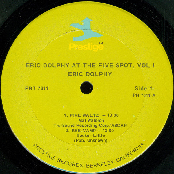 Eric Dolphy : At The Five Spot, Vol. 1 (LP, Album, RE)