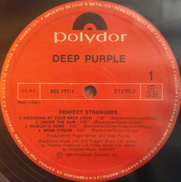 Deep Purple : Perfect Strangers (LP, Album)