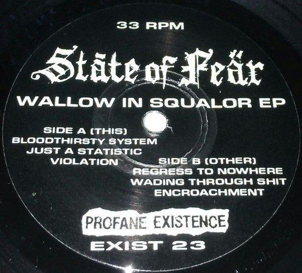 Stàte Of Feär* : Wallow In Squalor EP (7", EP)