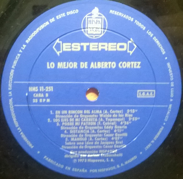 Alberto Cortez : Lo Mejor De Alberto Cortez (LP, Comp)