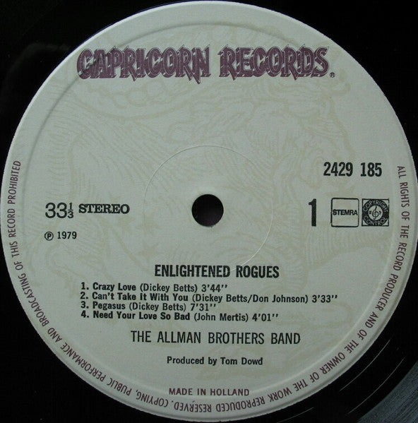 The Allman Brothers Band : Enlightened Rogues (LP, Album, Gat)