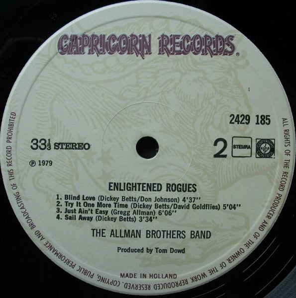 The Allman Brothers Band : Enlightened Rogues (LP, Album, Gat)