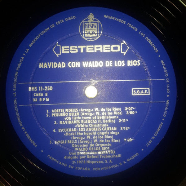 Waldo De Los Rios : Navidad Con Waldo De Los Rios (LP, Album)