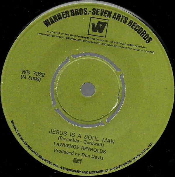 Lawrence Reynolds : Jesus Is A Soul Man / I Know A Good Girl (When I Hold One) (7", Single)