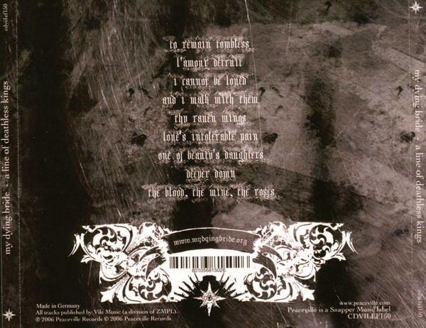 My Dying Bride : A Line Of Deathless Kings (CD, Album, O-C)