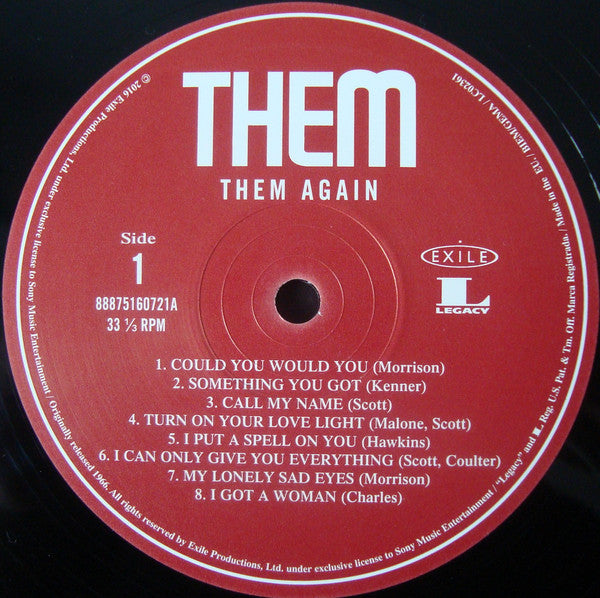 Them (3) : Them Again (LP, Album, Mono, RE, RM, 180)
