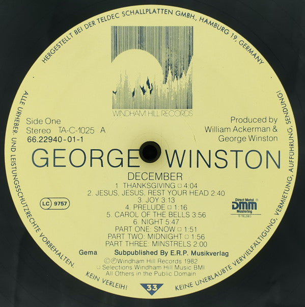 George Winston : December (LP, Album)