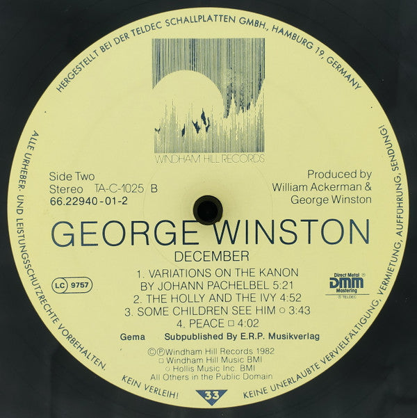 George Winston : December (LP, Album)