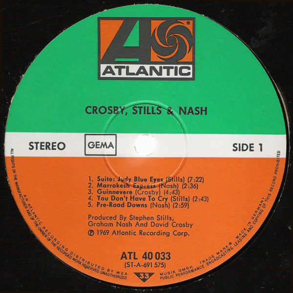 Crosby, Stills & Nash : Crosby, Stills & Nash (LP, Album, RE)