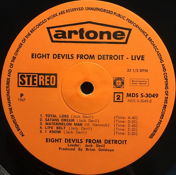 Eight Devils From Detroit : Beat Blues Live !!! (LP)