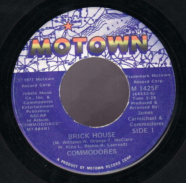 Commodores : Brick House (7", Single, Com)