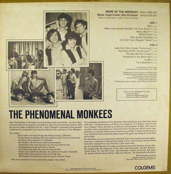 The Monkees : More Of The Monkees (LP, Album, Mono, Hol)