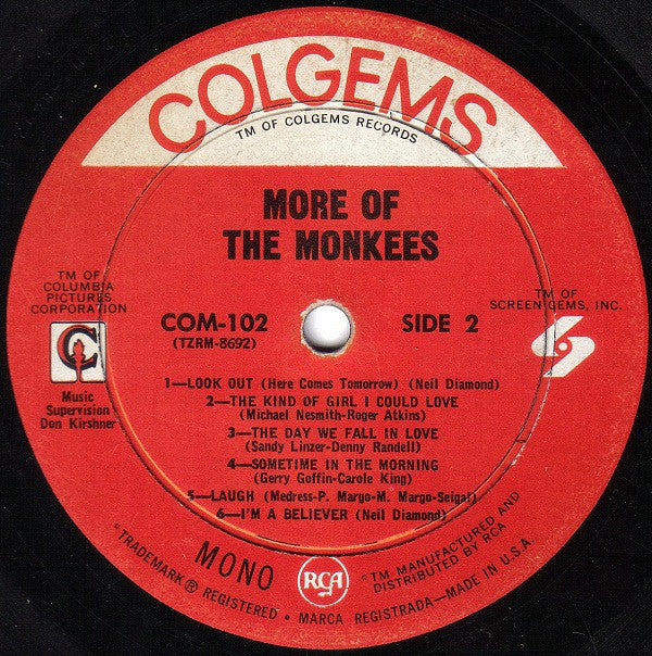The Monkees : More Of The Monkees (LP, Album, Mono, Hol)