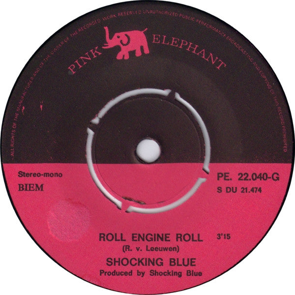 Shocking Blue : Never Marry A Railroad Man (7", Single, Bla)