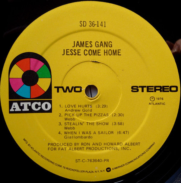 James Gang : Jesse Come Home (LP, Album, PR)