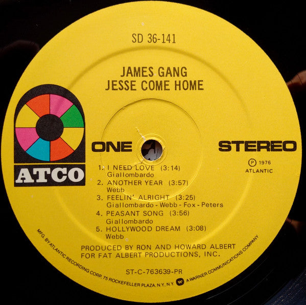 James Gang : Jesse Come Home (LP, Album, PR)