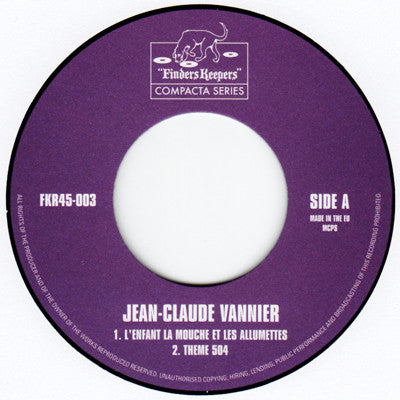 Jean-Claude Vannier : L'Enfant La Mouche Et Les Allumettes / Theme 504 / Je M'Appelle Geraldine (7", Ltd)