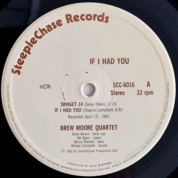 Brew Moore Quartet* : If I Had You (LP, Album)