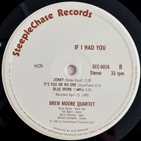 Brew Moore Quartet* : If I Had You (LP, Album)